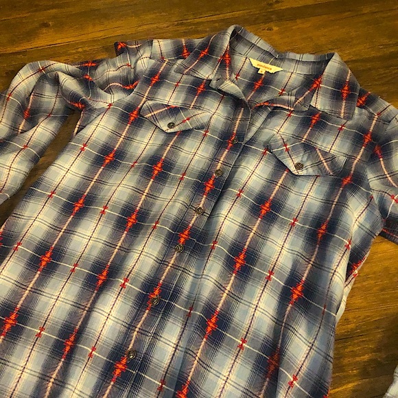 Sundance southwestern style Aztec plaid button up size S - Picture 12 of 12